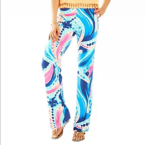 Lilly Pulitzer Pants - Lilly Pulitzer Georgia May Ocean Jewels Palazzo Pants Size Small